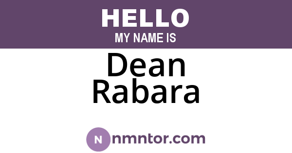 Dean Rabara