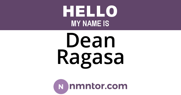 Dean Ragasa