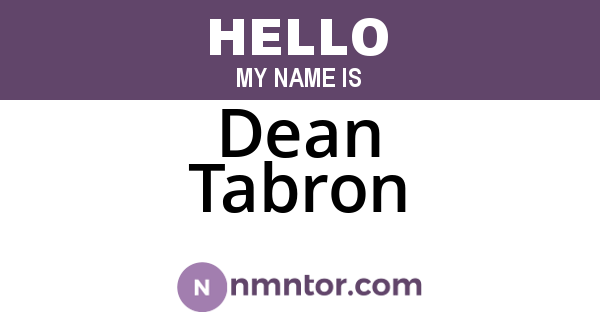 Dean Tabron