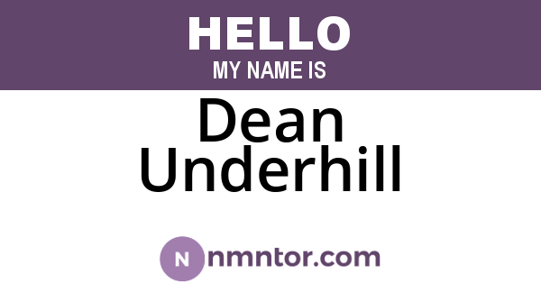 Dean Underhill