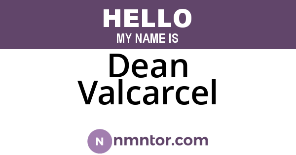 Dean Valcarcel