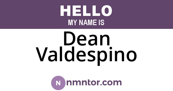 Dean Valdespino