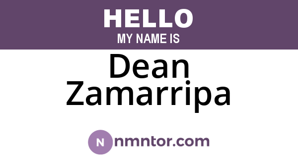 Dean Zamarripa