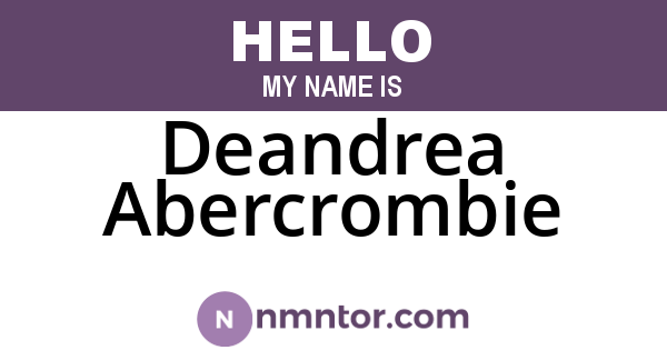 Deandrea Abercrombie
