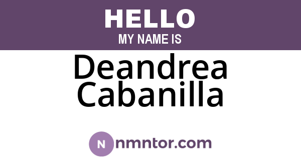Deandrea Cabanilla