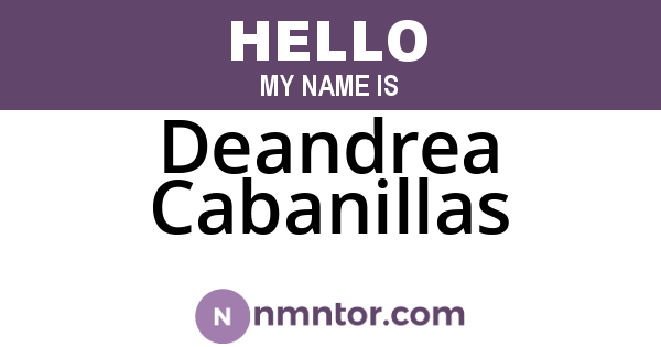 Deandrea Cabanillas