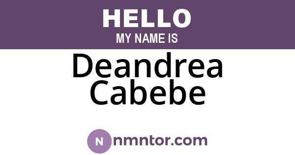 Deandrea Cabebe