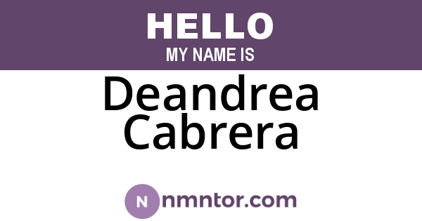 Deandrea Cabrera