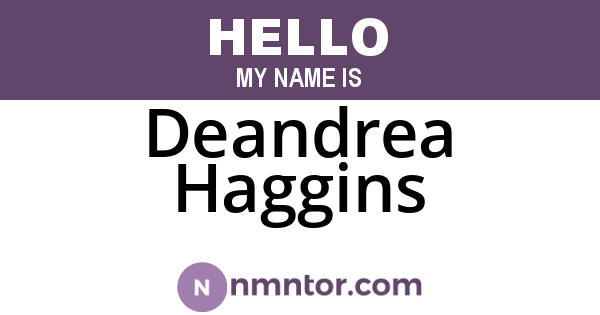 Deandrea Haggins