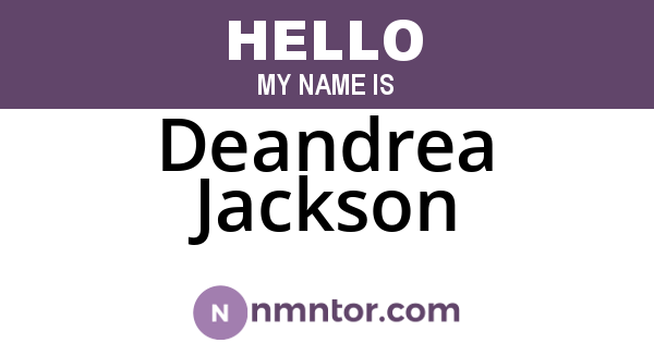 Deandrea Jackson