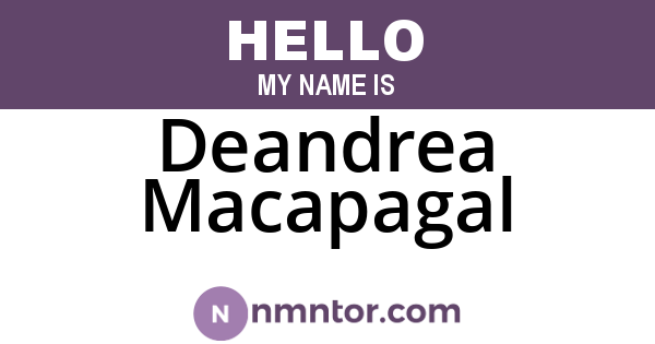 Deandrea Macapagal