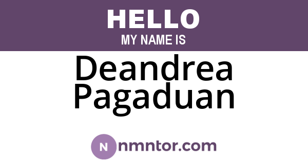 Deandrea Pagaduan