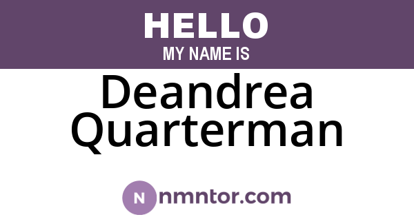 Deandrea Quarterman