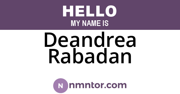 Deandrea Rabadan