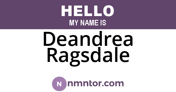 Deandrea Ragsdale