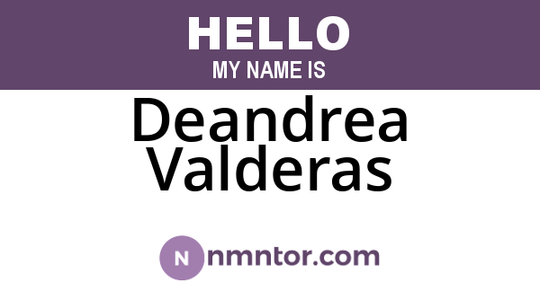 Deandrea Valderas