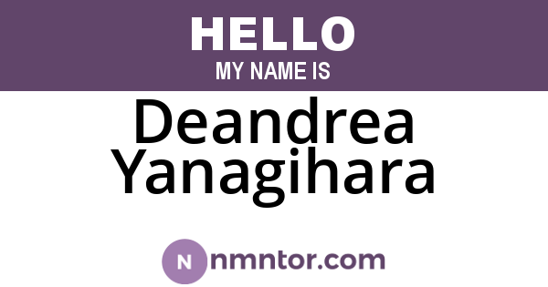 Deandrea Yanagihara
