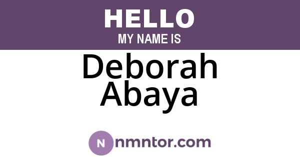 Deborah Abaya