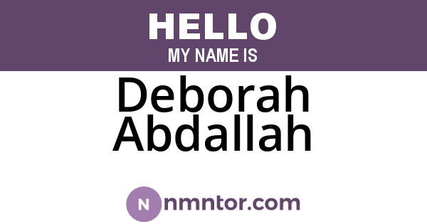 Deborah Abdallah