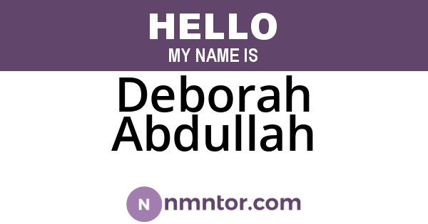 Deborah Abdullah