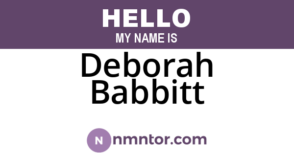 Deborah Babbitt