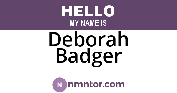 Deborah Badger