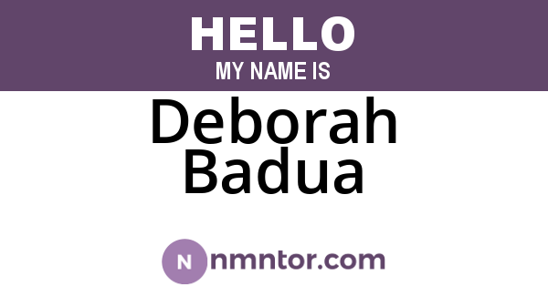 Deborah Badua