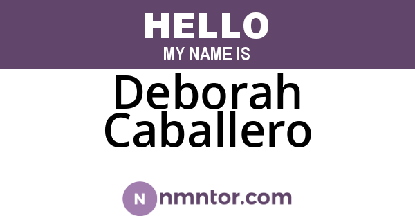 Deborah Caballero