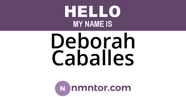 Deborah Caballes