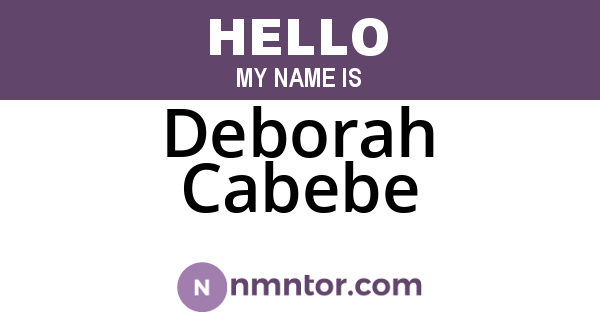 Deborah Cabebe