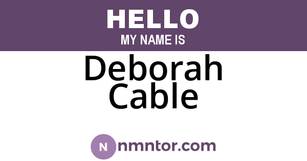 Deborah Cable