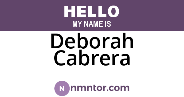 Deborah Cabrera