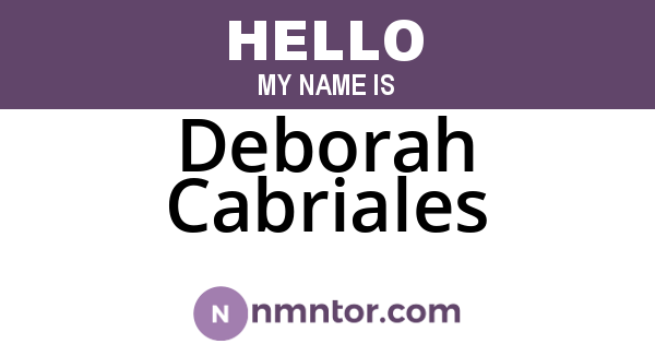 Deborah Cabriales