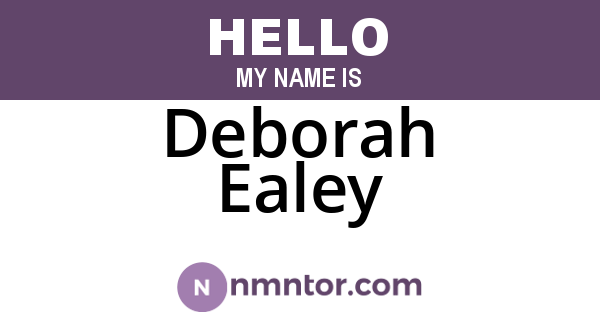 Deborah Ealey