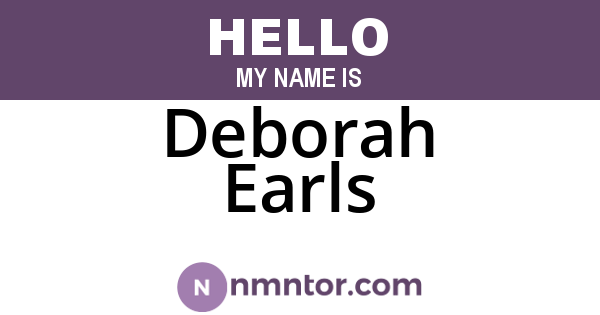 Deborah Earls