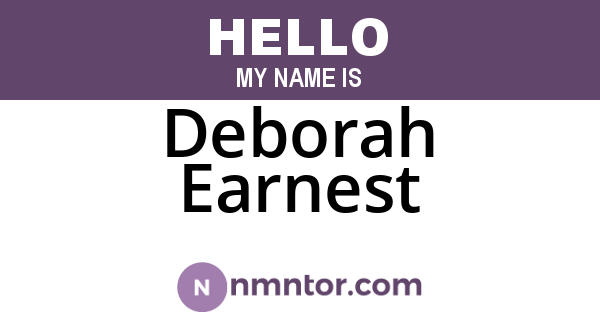 Deborah Earnest