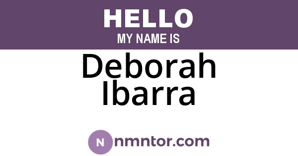 Deborah Ibarra