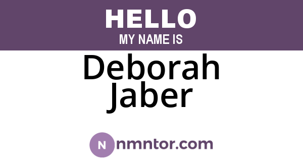 Deborah Jaber
