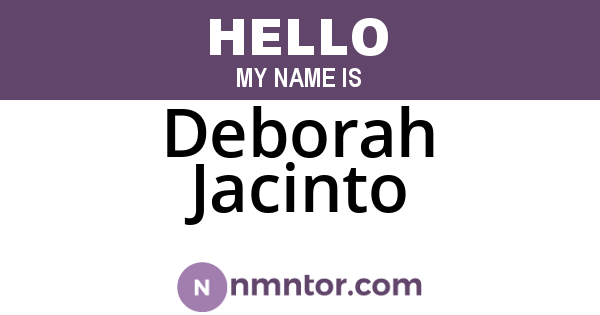 Deborah Jacinto