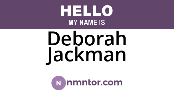 Deborah Jackman