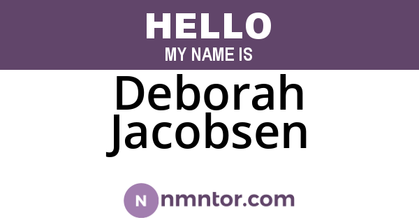 Deborah Jacobsen