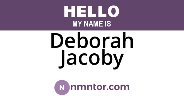 Deborah Jacoby