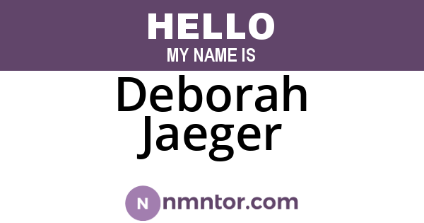 Deborah Jaeger