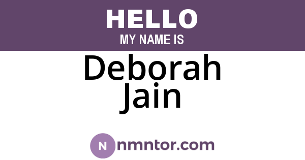 Deborah Jain