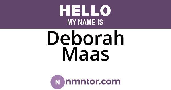 Deborah Maas