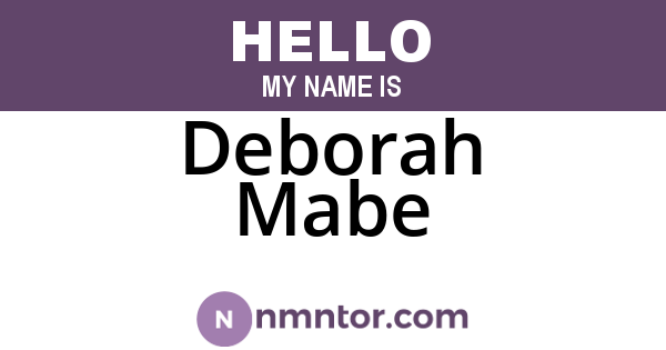 Deborah Mabe