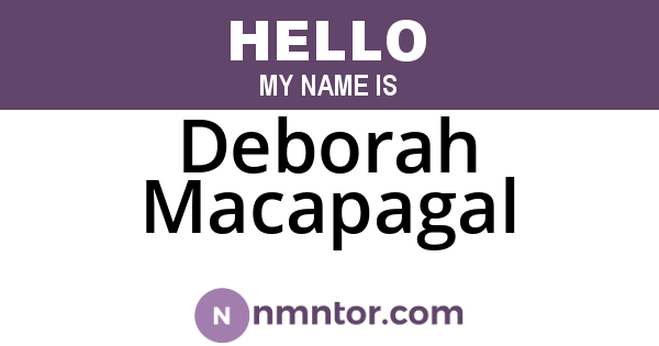 Deborah Macapagal