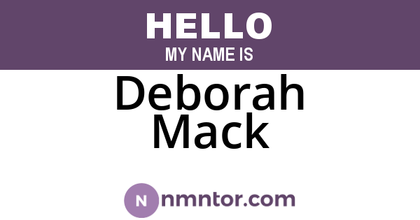 Deborah Mack