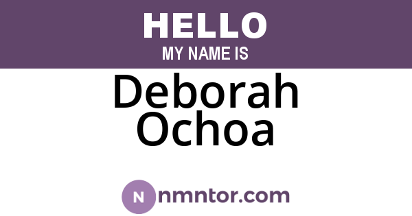 Deborah Ochoa