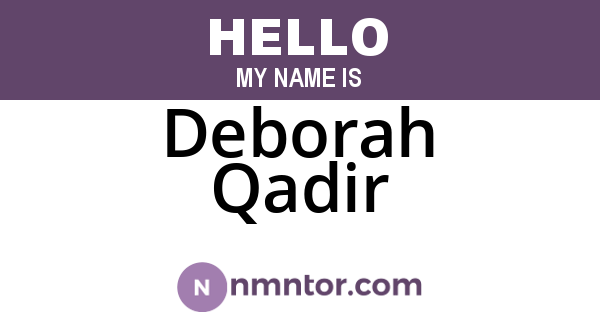 Deborah Qadir